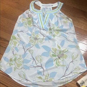 Lilly Pulitzer Floral Halter Top in Blue and Green